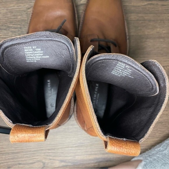 Kenneth Cole New York Men's Classic Dressy Brown Leather Boots Size 10M - EUC - Picture 10 of 13